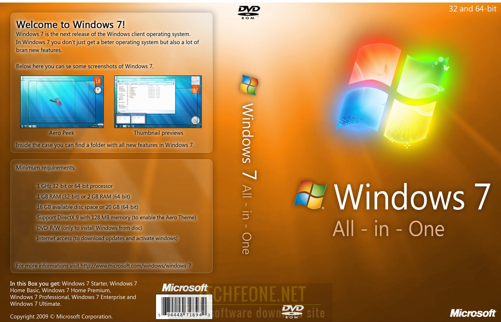 [Win 7 AIO] Windows 7 All in One ISO (3264bit) TECHFEONE