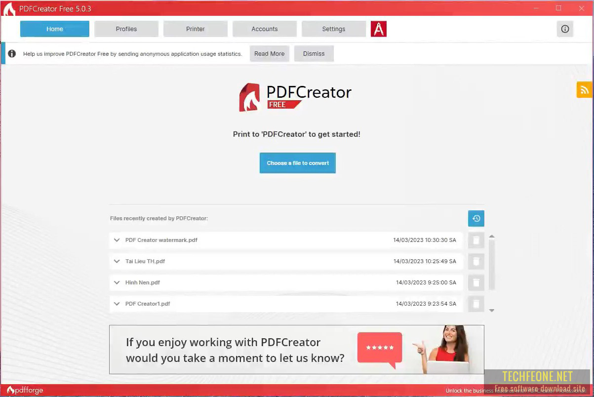 download the new version for windows PDFCreator